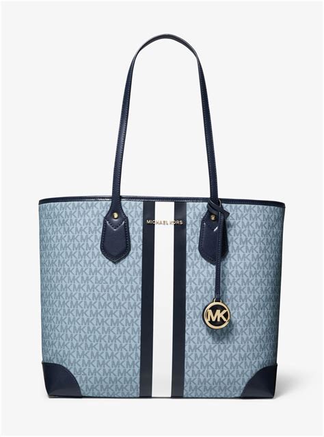 michael kors blue logo bag|Michael Kors large logo handbags.